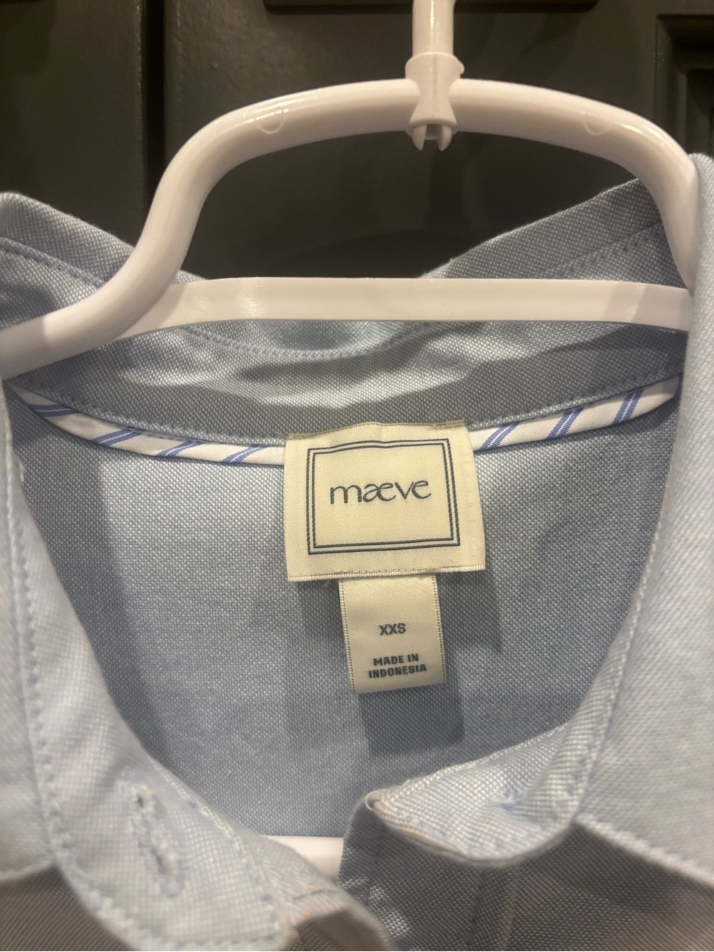 Maeve Mabel Boxy Oxford Shirt XXS in blue - Picture 5 of 5